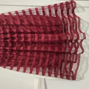 Metro Wear Red A-Line Tiered Midi Skirt